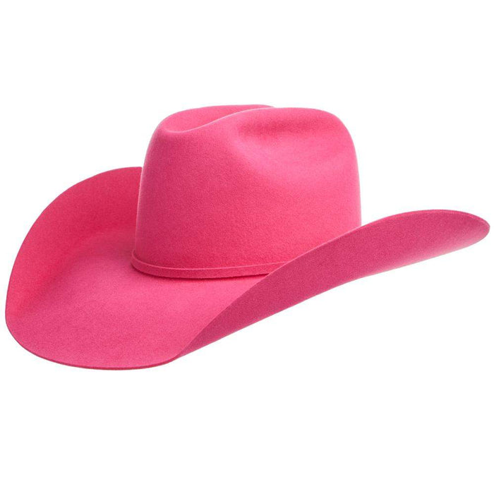 Rodeo King 7X Bright Pink 4 1/2in Brim OC Felt Cowboy Hat